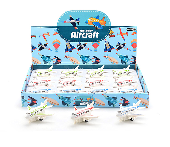 PULL BACK METAL PLANE (12PCS/DISPLAY BOX)