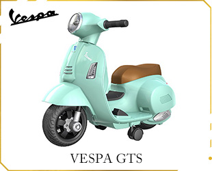 RECHARGEABLE MOTORCYCLE, LICENSE VESPA GTS
