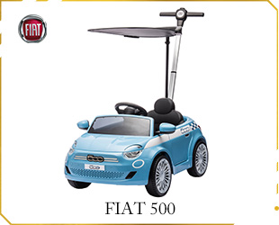 PUSH CAR W/ FIAT 500 LICENSE