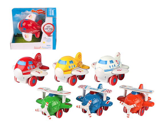 FRICTION DIE CAST PLANE 2 MOULDS 6 COLORS ASSORTED