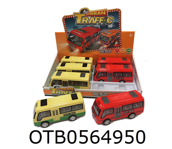  FRICTION BUS WITH LIGHT AND MUSIC 6PCS/DISPLAY BO