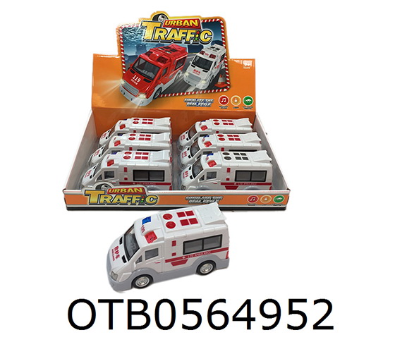  FRICTION AMBULANCE WITH LIGHT AND MUSIC 6PCS/DISP