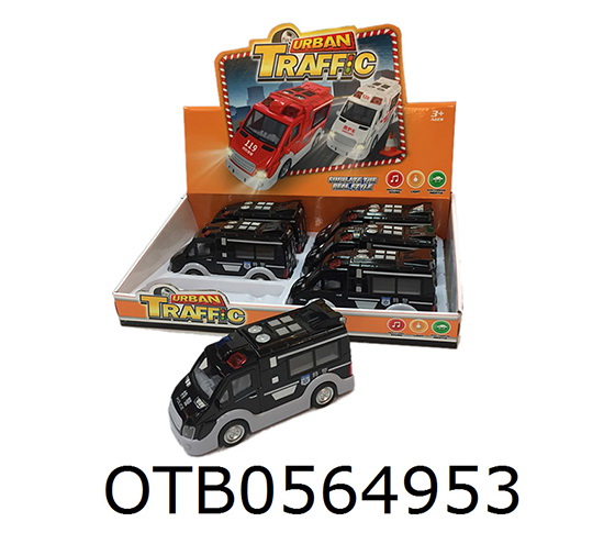 FRICTION CAR WITH LIGHT AND MUSIC 6PCS/DISPLAY BOX