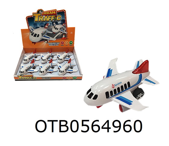  FRICTION PLANE WITH LIGHT AND MUSIC 6PCS/DISPLAY 