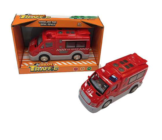 FRICTION FIRE ENGINE WITH LIGHT AND MUSIC