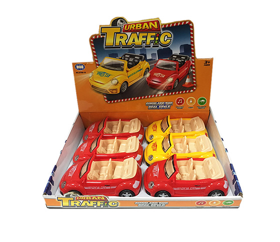 FRICTION CAR WITH LIGHT AND MUSIC 6PCS/DIAPLAY BOX