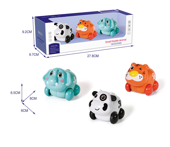 3PCS FRICTION ANIMALS 