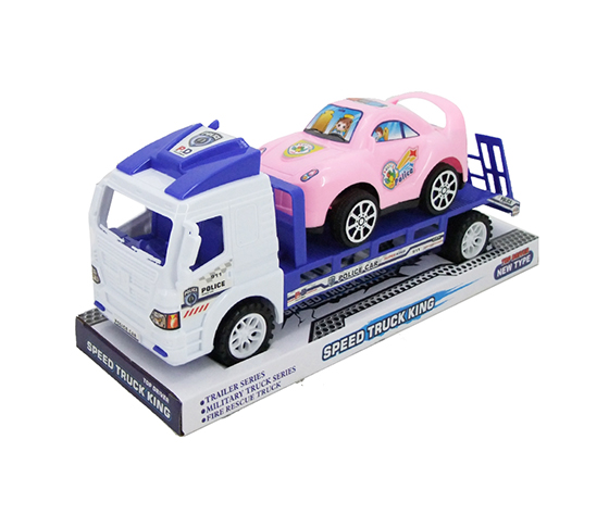 FRICTION TRUCK WITH PULL LINE POLICE CAR