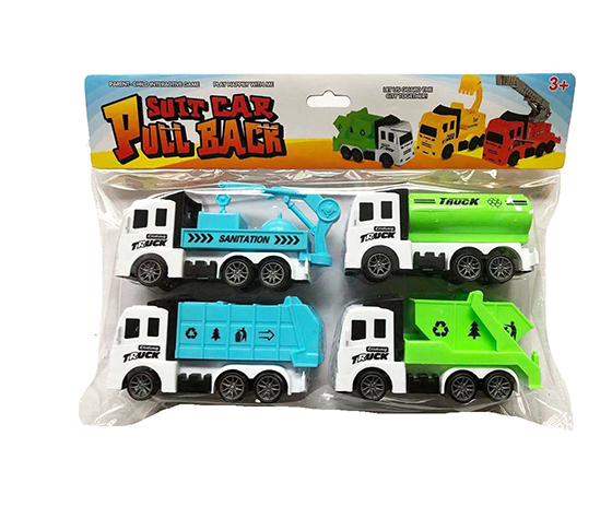 4PCS PULL BACK TRUCK