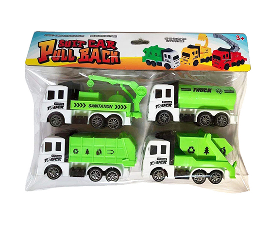 4PCS PULL BACK TRUCK