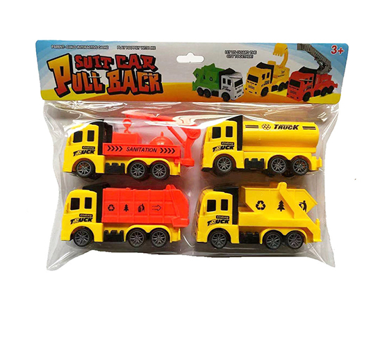 4PCS PULL BACK TRUCK