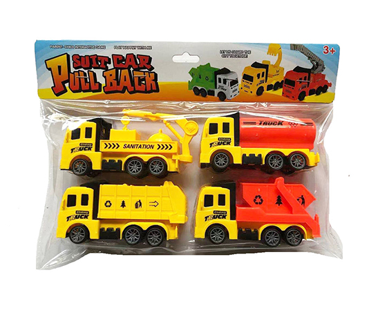 4PCS PULL BACK TRUCK