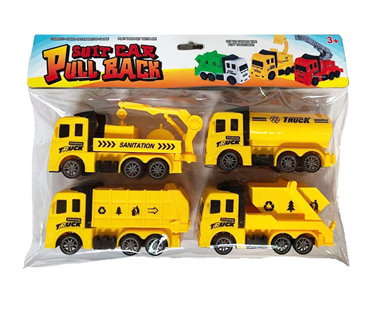 4PCS PULL BACK TRUCK