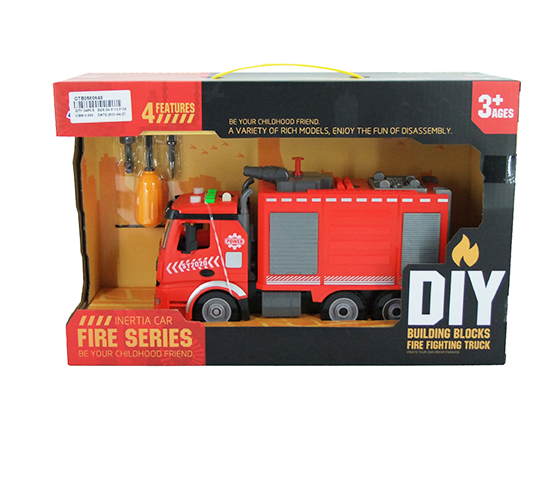 ASSEMBLY FIRE ENGINE WITH LIGHT AND MUSIC