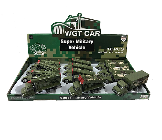 1:64 ALLOY PULL BACK MILITARY VEHICLE