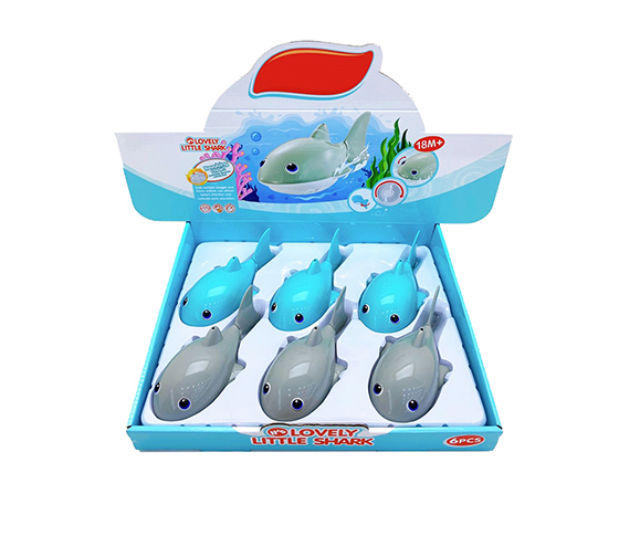 6PCS WIND UP SWIMMING SHARK