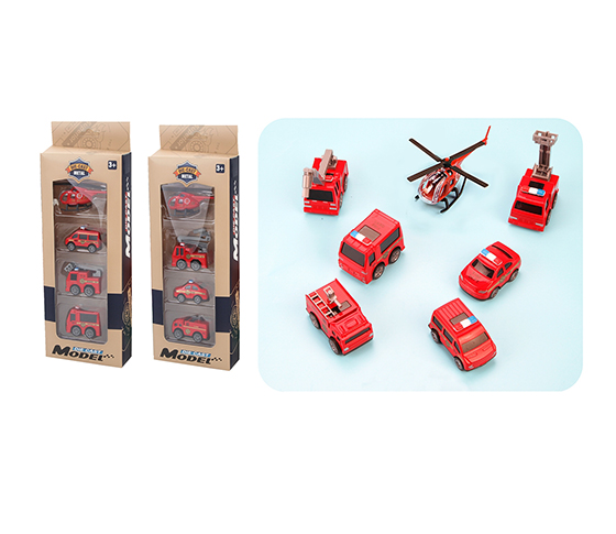 ALLOY PLANE+3PCS ALLOY FIRE ENGINE