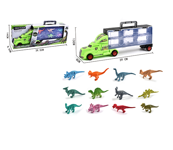 FREE WHEEL TRUCK+12PCS DINOSAUR