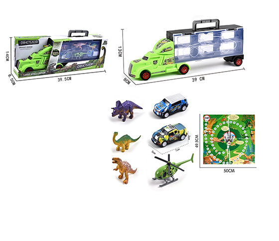 FREE WHEEL TRUCK+3PCS DINOSAUR+2PCS FREE WHEEL CAR