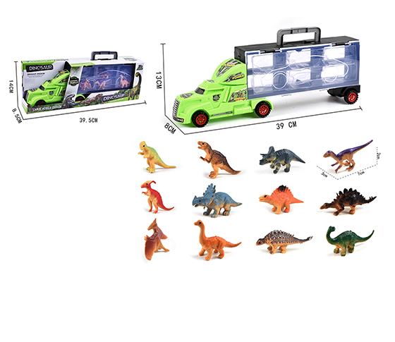 FREE WHEEL TRUCK+12PCS DINOSAUR