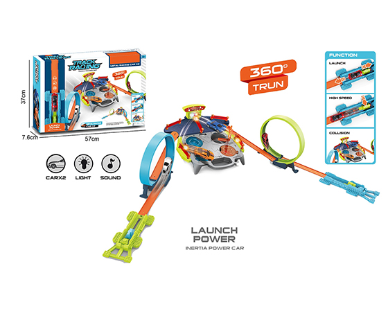 LAUNCH POWER TRACK RACING METAL CAR 