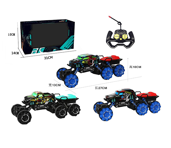 4 CHANNELS R/C CAR WITH 6 WHEELS AND LIGHT