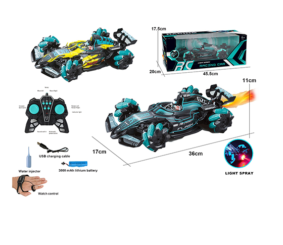 2.4G R/C CAR WITH LIGHT  MUSIC SPRAY AND CHARGER， 