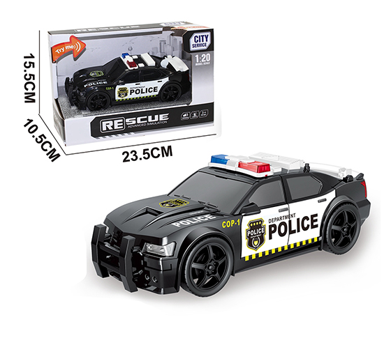 FRICTION POLICE CAR WITH LIGHT AND SOUND