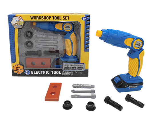 CURVED ELECTRIC DRILL TOOL SET WITH LIGHT