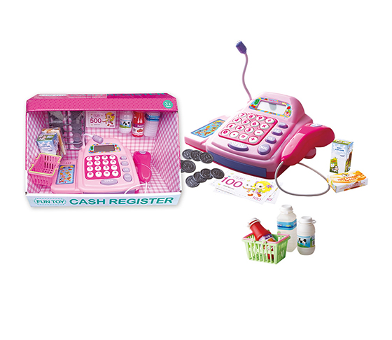 CASH REGISTER SET WITH COMPUTER, MICROPHONE