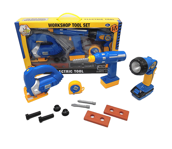 POWER TOOLS SET WITH LIGHT