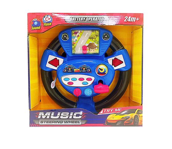 MUSICAL STEERING WHEEL WITH LIGHT AND MUSIC, CAN D