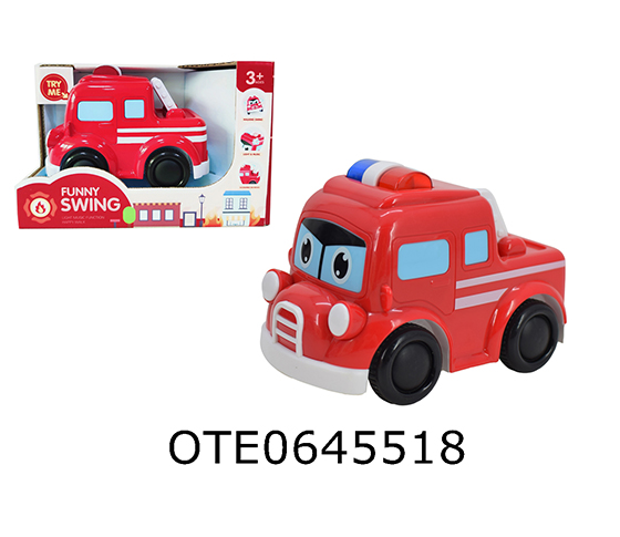 FUNNY SWING FIRE ENGINE CAR WITH LIGHT, MUSIC AND 