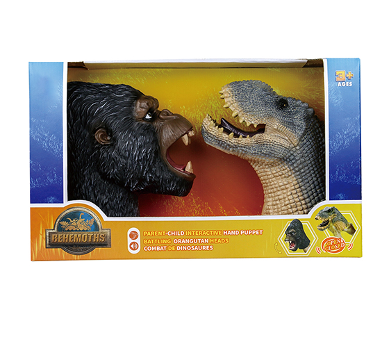 TARBOSAURUS HAND PUPPET + PONGO PYGMAEUS HAND PUPP