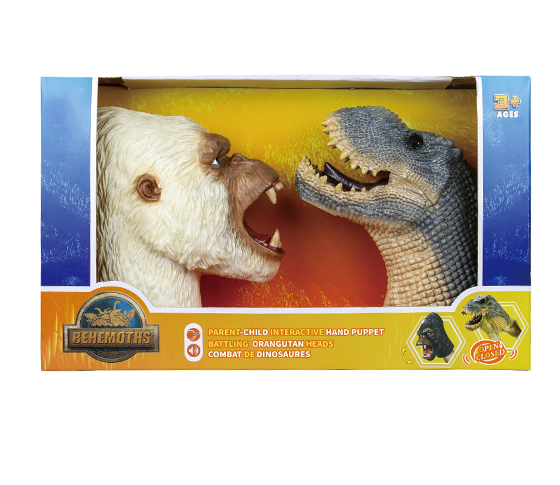 TARBOSAURUS HAND PUPPET + WHITE PONGO PYGMAEUS HAN