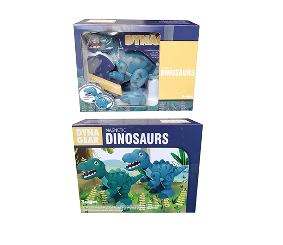 MAGETIC DINOSAUR WITH SOUND AND STORIES, 2 COLORS 