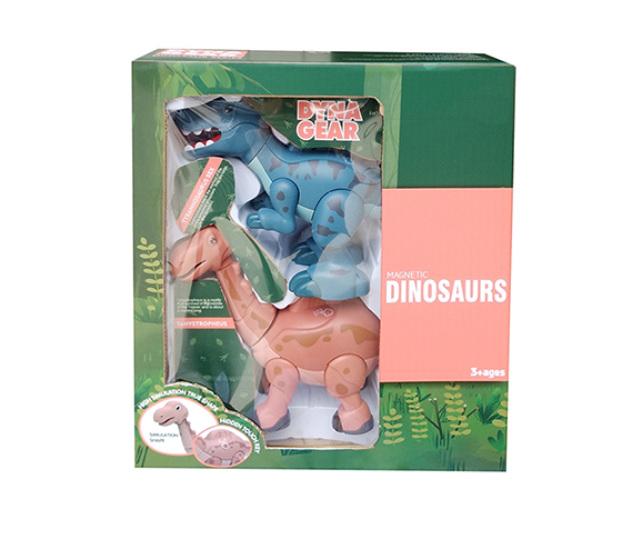 MAGETIC DINOSAUR WITH SOUND AND STORIES, 2 COLORS 