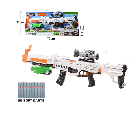 B/O SOFT BULLET GUN WITH LIGHT AND SOUND