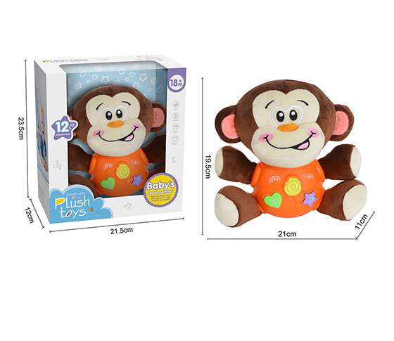 STUFFED MONKEY WITH LIGHT AND SOUND