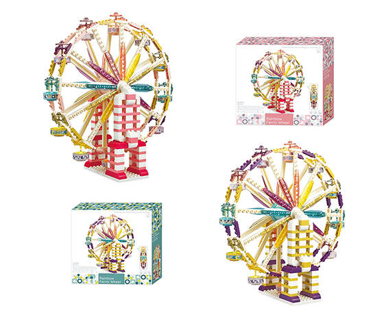 245PCS SKY WHEEL BLOCK WITH LIGHT AND MUSIC