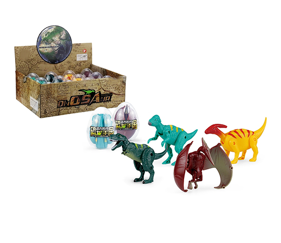 DEFORMED DINOSAUR EGG SET 4 MIXED 12PCS/DISPLAY BO