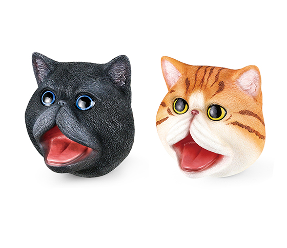 FOREIGN SHORT HAIR CAT HAND PUPPET HEAD