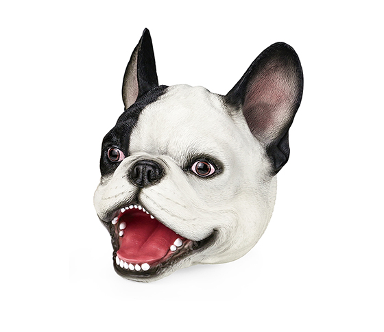 BLACK AND WHITE FRENCH BULLDOG HAND PUPPET