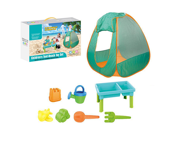 TENT INCLUDE 1 PCS SAND TABLE+6 PCS BEACH TOY