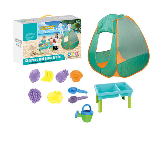 TENT INCLUDE 1PC TABLE+9 PCS BEACH TOY