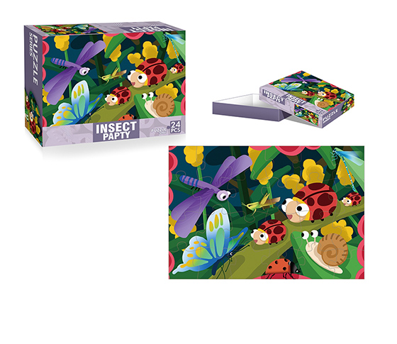 BLUE CARD 24 PIECES  PUZZLES