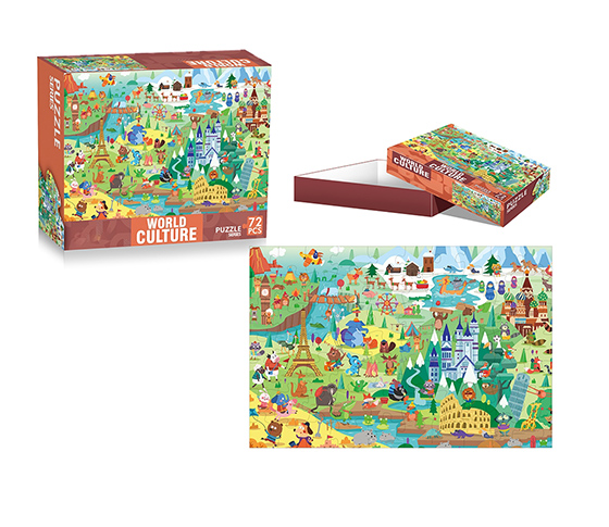 BLUE CARD 72 PIECES  PUZZLES