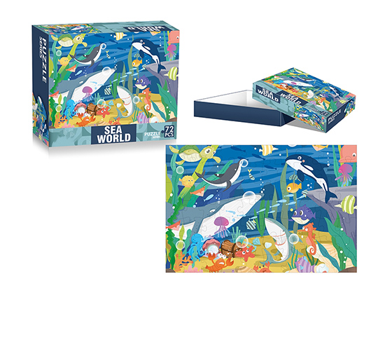 BLUE CARD 72 PIECES  PUZZLES