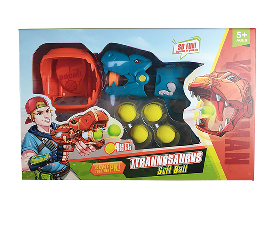 DINOSUAR GUN WITH 4PCS EVA BALL WITH DART