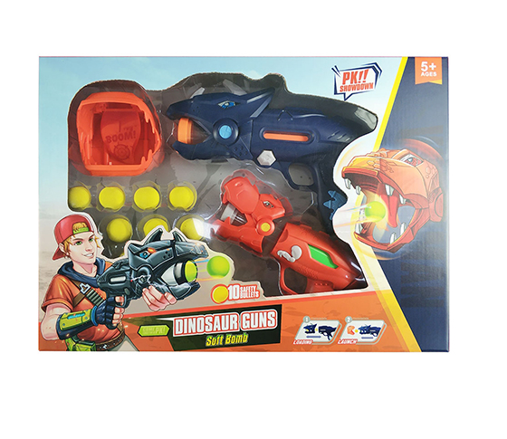 DINOSUAR GUN WITH 10PCS EVA BALL WITH DART